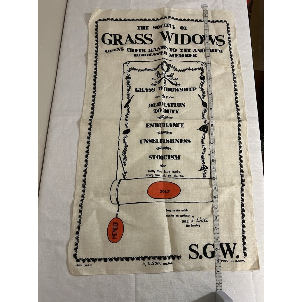 Ulster Weavers Irish Linen Tea Towel Golf Grass Widows NWOT - Picture 6 of 7